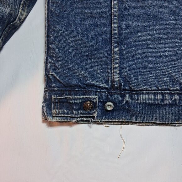 Vintage Levis Sherpa Lined Denim Trucker Jacket USA Made Mens 38R M Early 1980s - Picture 14 of 16